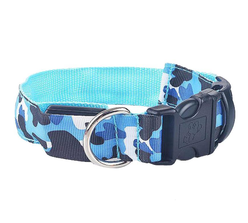 Luminous Camo Pet Collar – Night Safety with Style