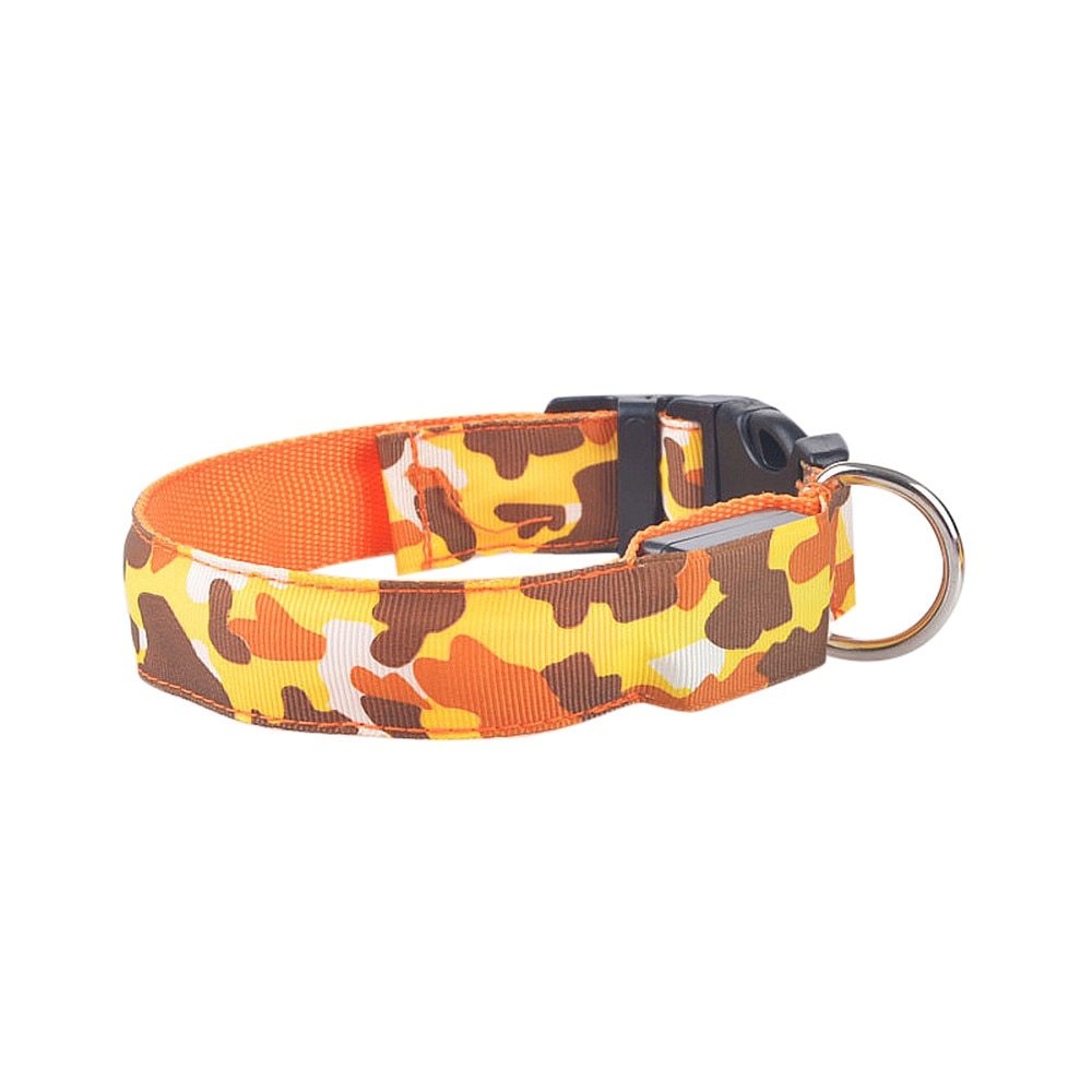 Luminous Camo Pet Collar – Night Safety with Style