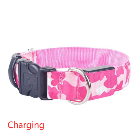 Luminous Camo Pet Collar – Night Safety with Style