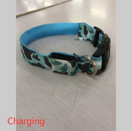 Luminous Camo Pet Collar – Night Safety with Style