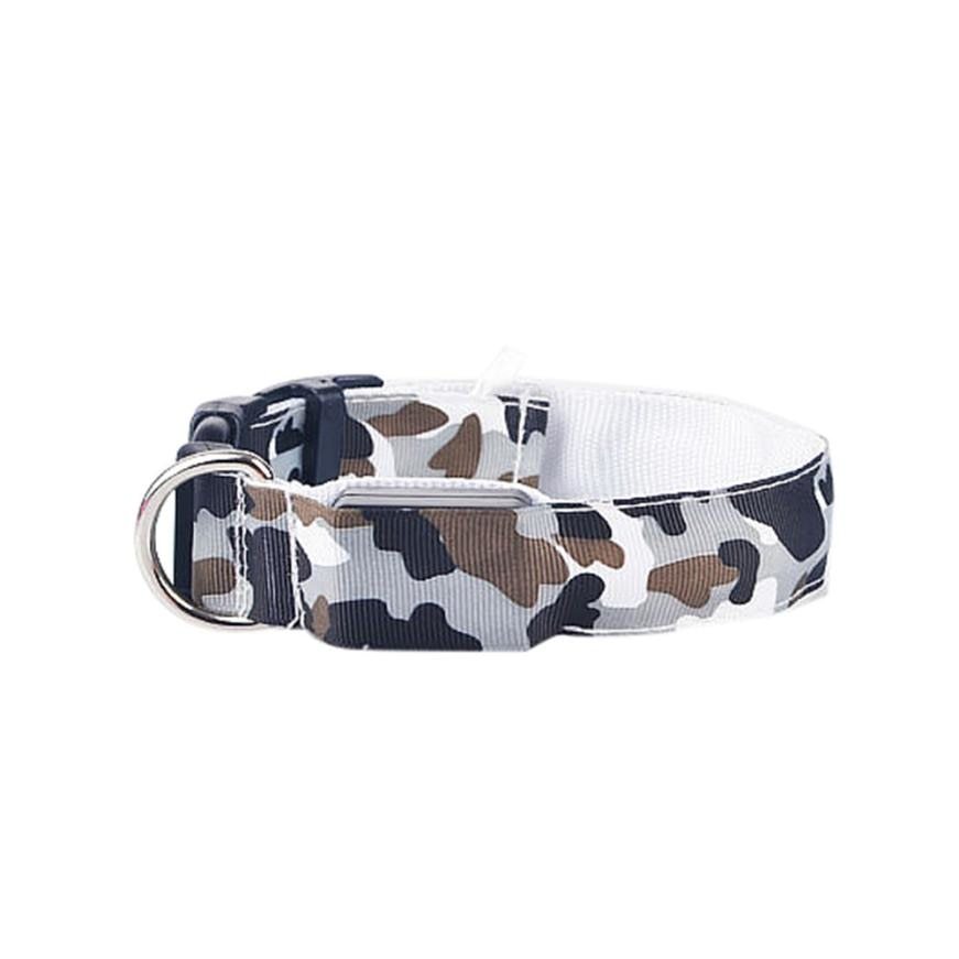 Luminous Camo Pet Collar – Night Safety with Style