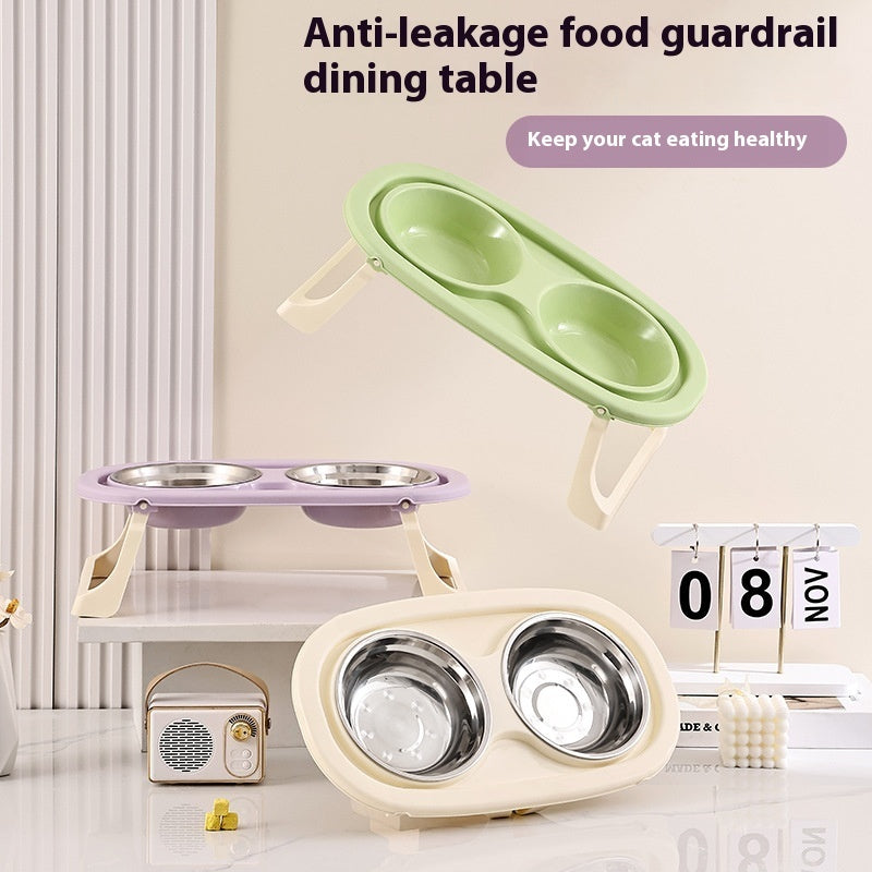 Foldable Elevated Pet Bowl – Puts Less Pressure on Spine