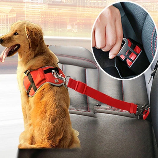 Pet Safety Seat Belt – Adjustable Harness for Vehicles