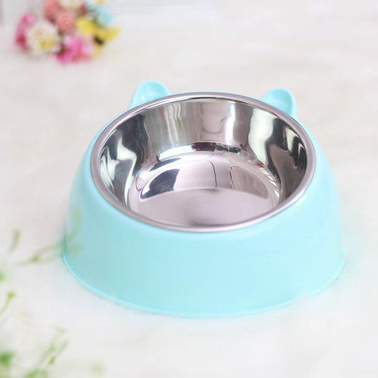 Double Stainless Steel Pet Bowl – Overturning Prevention and Durable