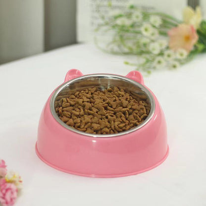 Double Stainless Steel Pet Bowl – Overturning Prevention and Durable