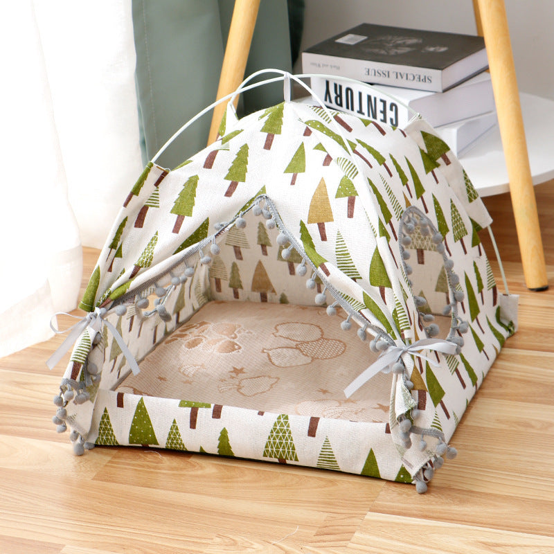Cat Tent House- Enclosed Bed for Cats and Kittens