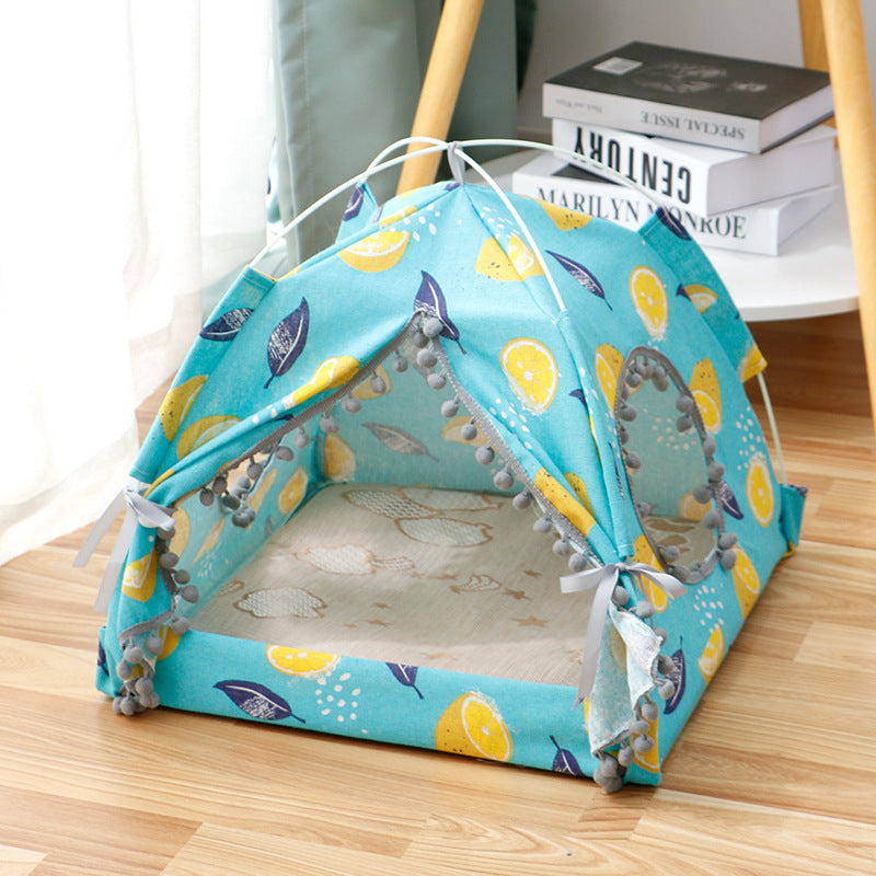 Cat Tent House- Enclosed Bed for Cats and Kittens
