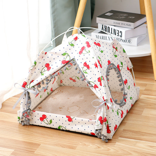 Cat Tent House- Enclosed Bed for Cats and Kittens
