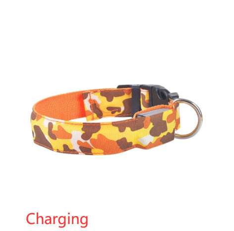 Luminous Camo Pet Collar – Night Safety with Style