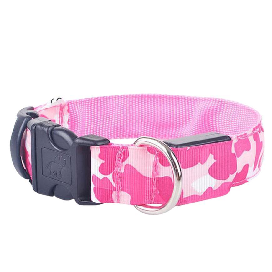 Luminous Camo Pet Collar – Night Safety with Style