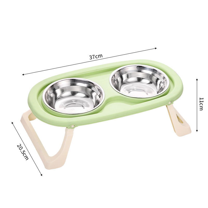 Foldable Elevated Pet Bowl – Puts Less Pressure on Spine