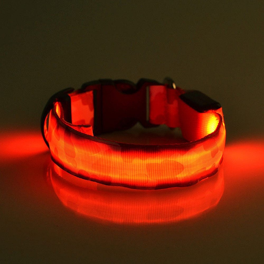 Luminous Camo Pet Collar – Night Safety with Style