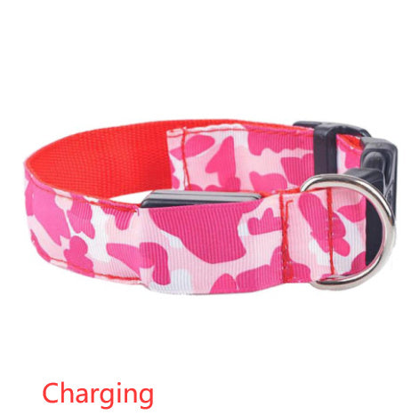 Luminous Camo Pet Collar – Night Safety with Style