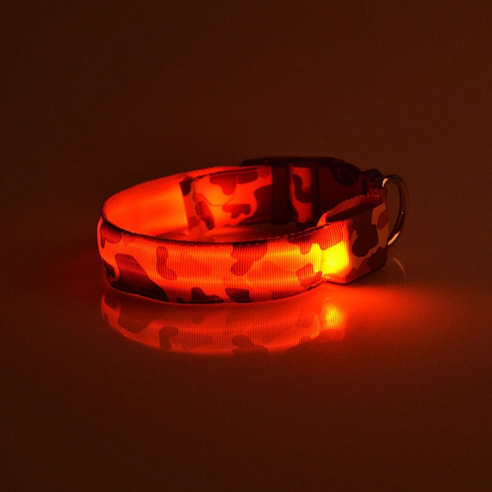 Luminous Camo Pet Collar – Night Safety with Style