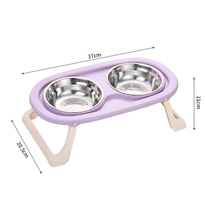 Foldable Elevated Pet Bowl – Puts Less Pressure on Spine