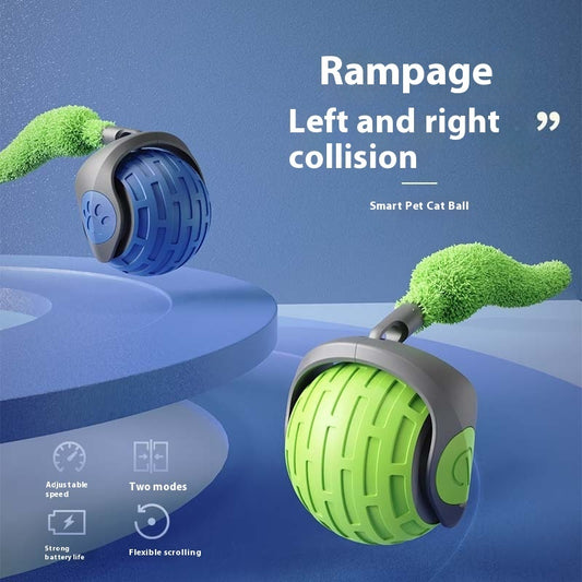 Electric Rolling Cat Toy – Smart, Rechargeable, and Fun