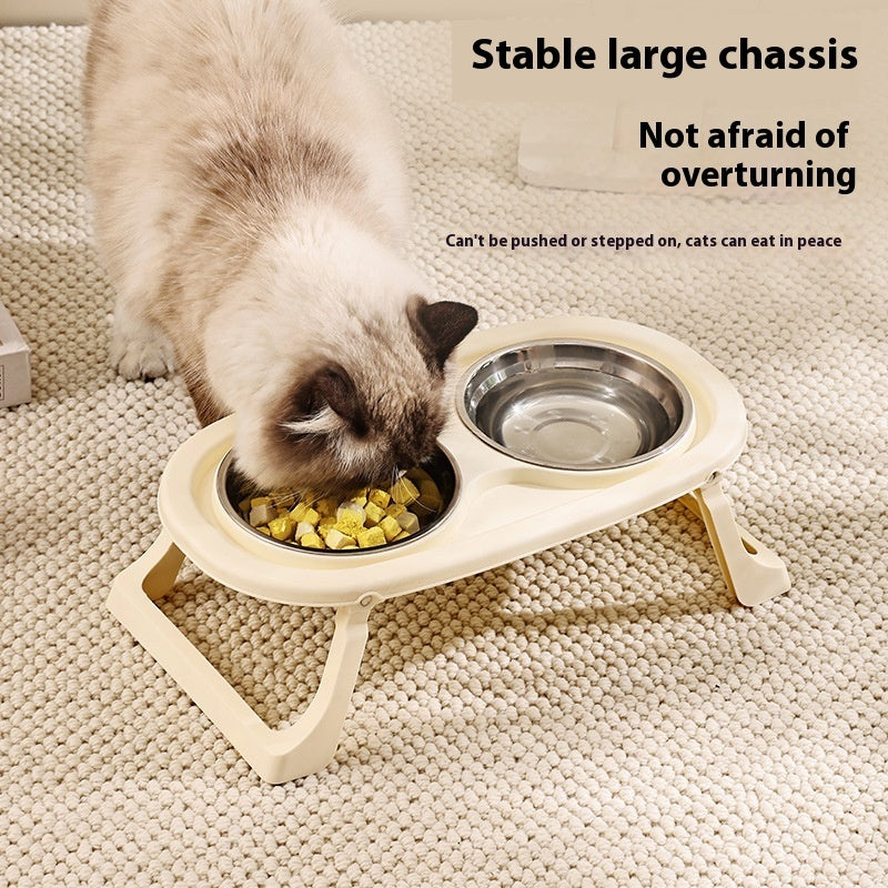 Foldable Elevated Pet Bowl – Puts Less Pressure on Spine