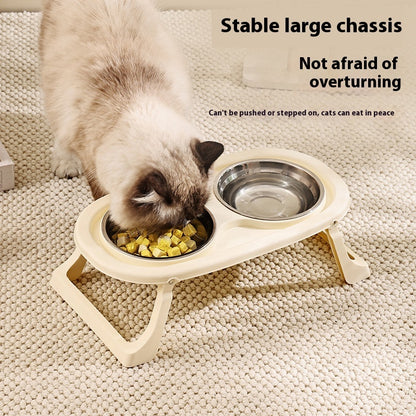 Foldable Elevated Pet Bowl – Puts Less Pressure on Spine