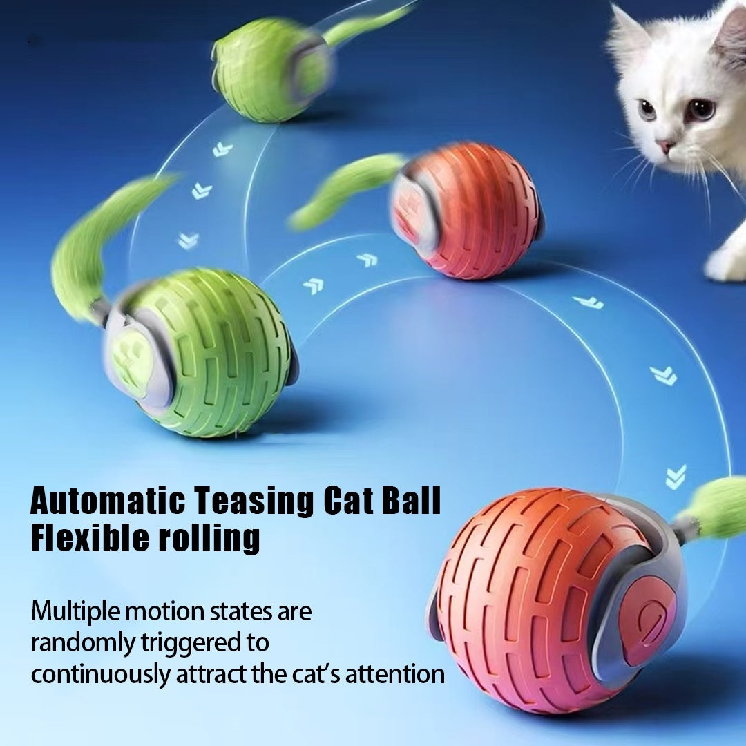 Electric Rolling Cat Toy – Smart, Rechargeable, and Fun