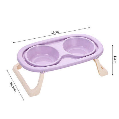 Foldable Elevated Pet Bowl – Puts Less Pressure on Spine